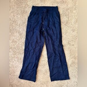 Quince Navy Linen wide legged pant women’s medium